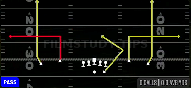 Slot Outs — Pass play diagram