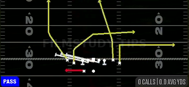HB Slip Screen — Pass play diagram