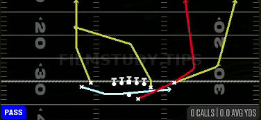 Fake Jet HB Seam — Pass play diagram