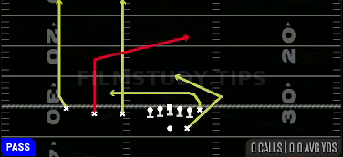Dagger Texas — Pass play diagram