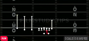 HB Mid Draw — Run play diagram
