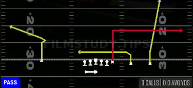PA Under — Pass play diagram