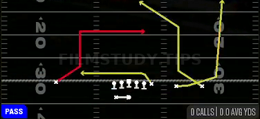 PA WR In — Pass play diagram