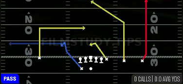 Slot 2 Buc — Pass play diagram