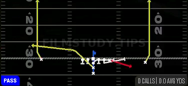 PA TE Screen — Pass play diagram