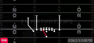 HB Zone WK — Run play diagram