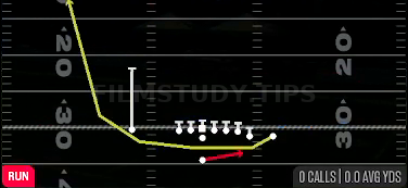HB Toss FK Reverse — Run play diagram