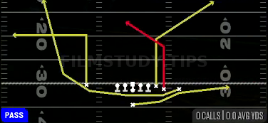 PA FK Toss Wheel — Pass play diagram