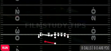 HB Toss Weak — Run play diagram