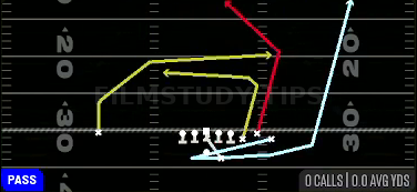MTN PA Spinner — Pass play diagram