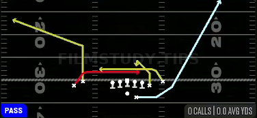 MTN Shuffle Mesh Rail — Pass play diagram