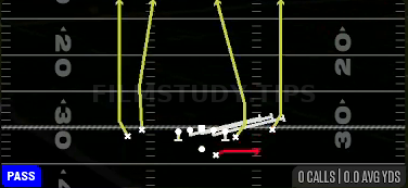 HB Slip Screen — Pass play diagram