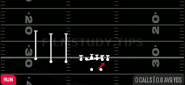 HB Counter — Run play diagram
