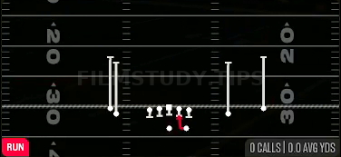 HB Draw — Run play diagram