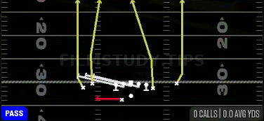 HB Slip Screen — Pass play diagram