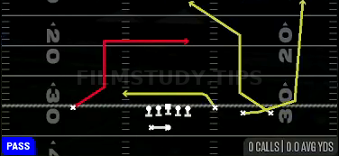 PA WR In — Pass play diagram
