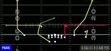 Shock H Option — Pass play diagram
