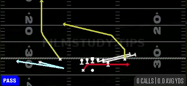 MTN HB Cross Screen — Pass play diagram