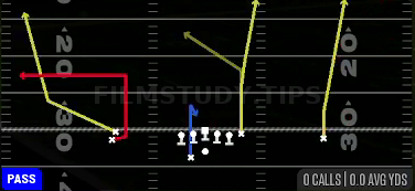 Fade Out — Pass play diagram