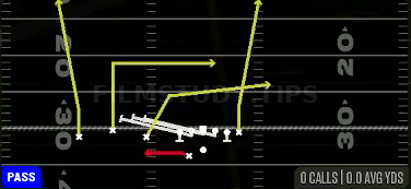 HB Slip Screen — Pass play diagram