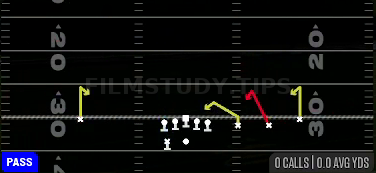 Spacing — Pass play diagram