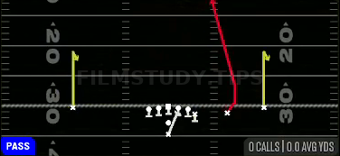 PA Slot Seam — Pass play diagram