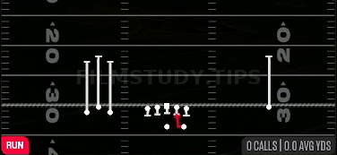 HB Draw — Run play diagram