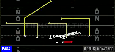 HB Slip Screen — Pass play diagram