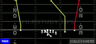 PA Zone Shot — Pass play diagram