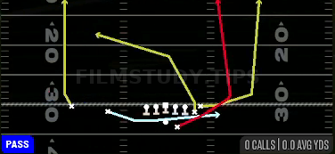 Fake Jet HB Seam — Pass play diagram