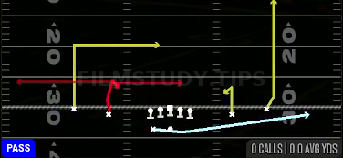 MTN H Option — Pass play diagram