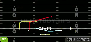 MTN RPO Zone Peek — RPO play diagram