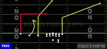 Deep In — Pass play diagram