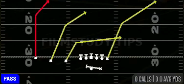PA Boot Shot — Pass play diagram