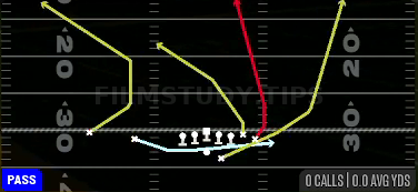 Fake Jet HB Wheel — Pass play diagram