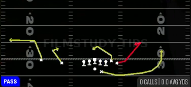 Spacing — Pass play diagram