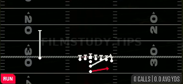 HB Zone Toss — Run play diagram