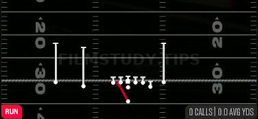 HB Zone WK — Run play diagram