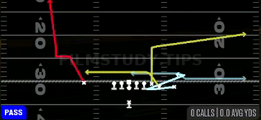 MTN Out N Up — Pass play diagram