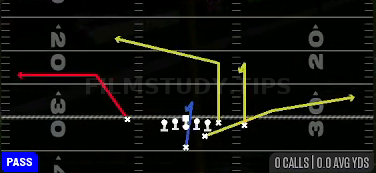 WR Out — Pass play diagram
