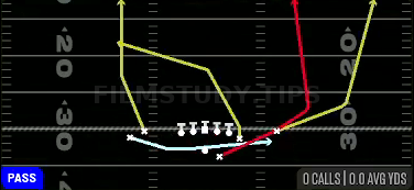 Fake Jet HB Seam — Pass play diagram