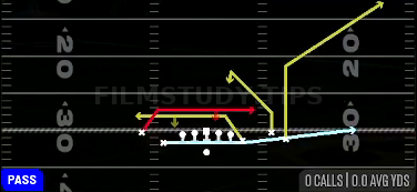 Empty MTN Mesh Flat — Pass play diagram