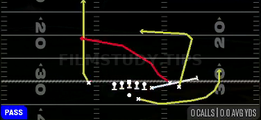 PA Toss Lead Swing Crosser — Pass play diagram