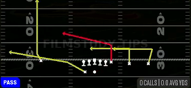 Inside Attack — Pass play diagram