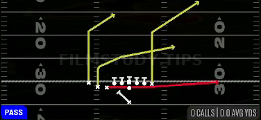 PA Boot Slide — Pass play diagram