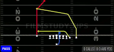 PA Cross — Pass play diagram