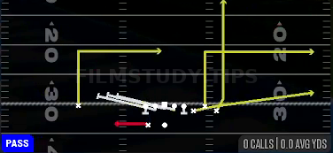 HB Slip Screen — Pass play diagram