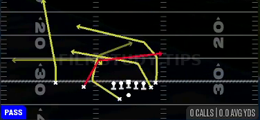 DBL Cross H-Choice — Pass play diagram
