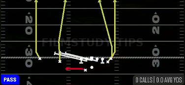 HB Slip Screen — Pass play diagram