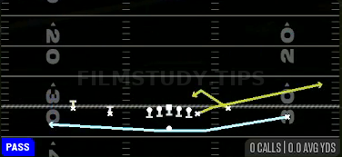 Empty MTN Snag HB Swing — Pass play diagram